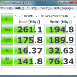 Intel SSD 300GB SATA 2.5inch SSDSA2CW300G3B5のCrystalDiskMark